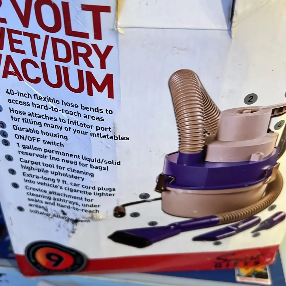 12 VOLT WET/DRY VACUUM, NEW IN BOX , UNUSED ! - Picture 8 of 16